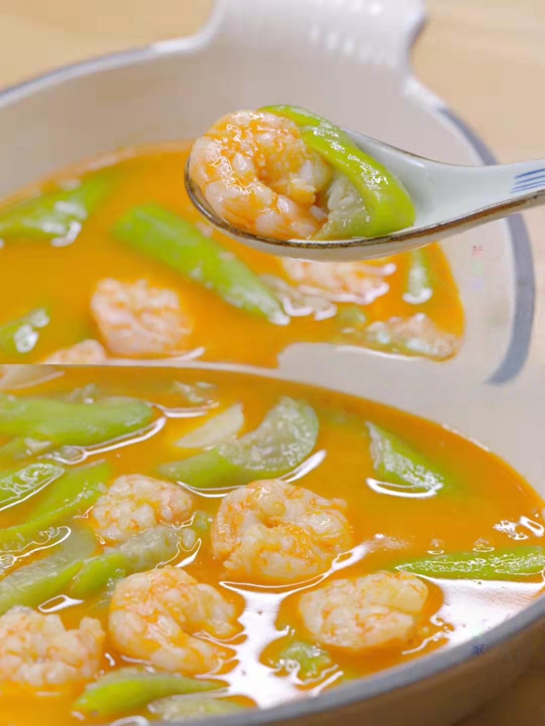 Luffa and Shrimp Soup