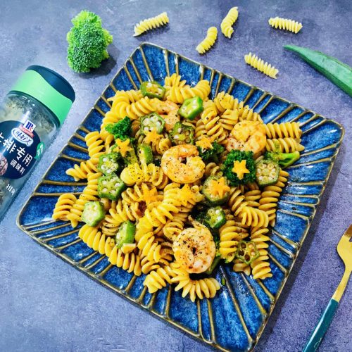Montreal Spiced Shrimp Pasta