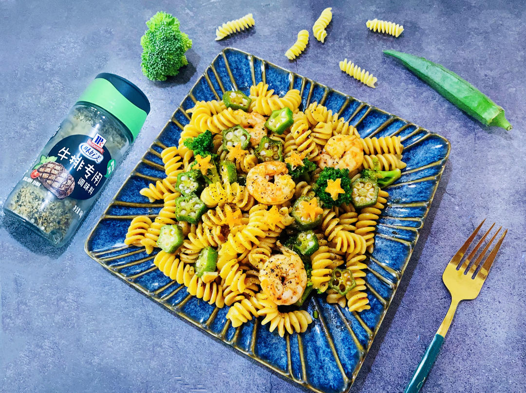 Montreal Spiced Shrimp Pasta