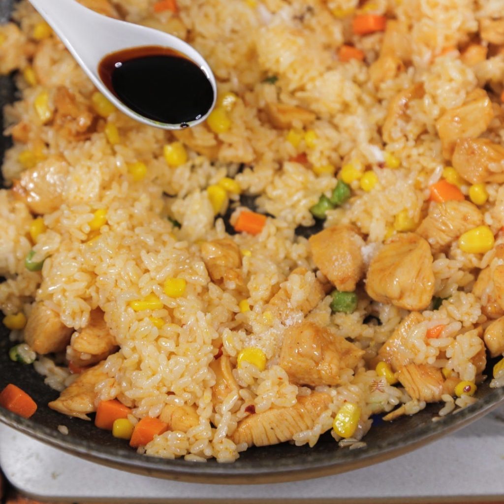 Add 1/2 tablespoon of salt and 1/2 tablespoon of Dark Soy Sauce.