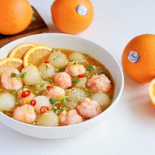 Orange Winter Melon Shrimp Balls