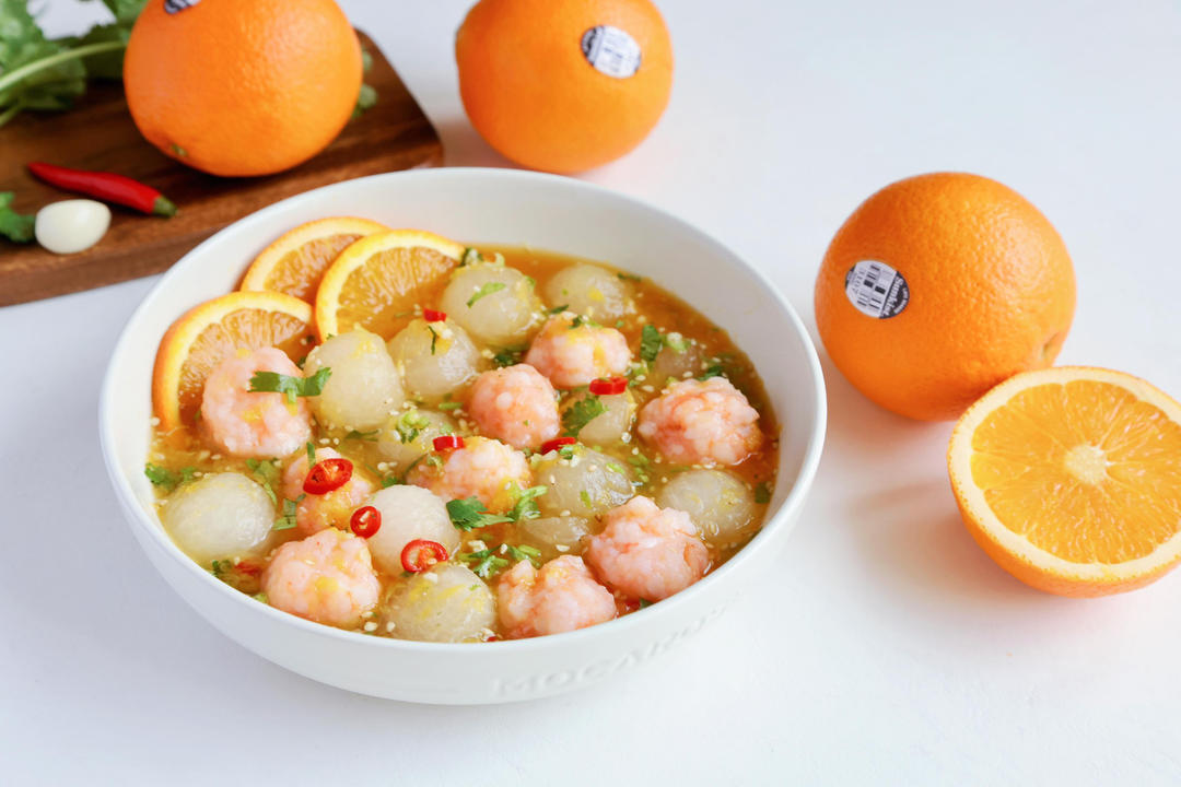 Orange Winter Melon Shrimp Balls