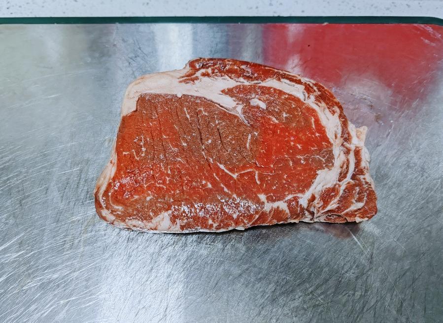 If your steak is frozen, slow-thaw it in the refrigerator