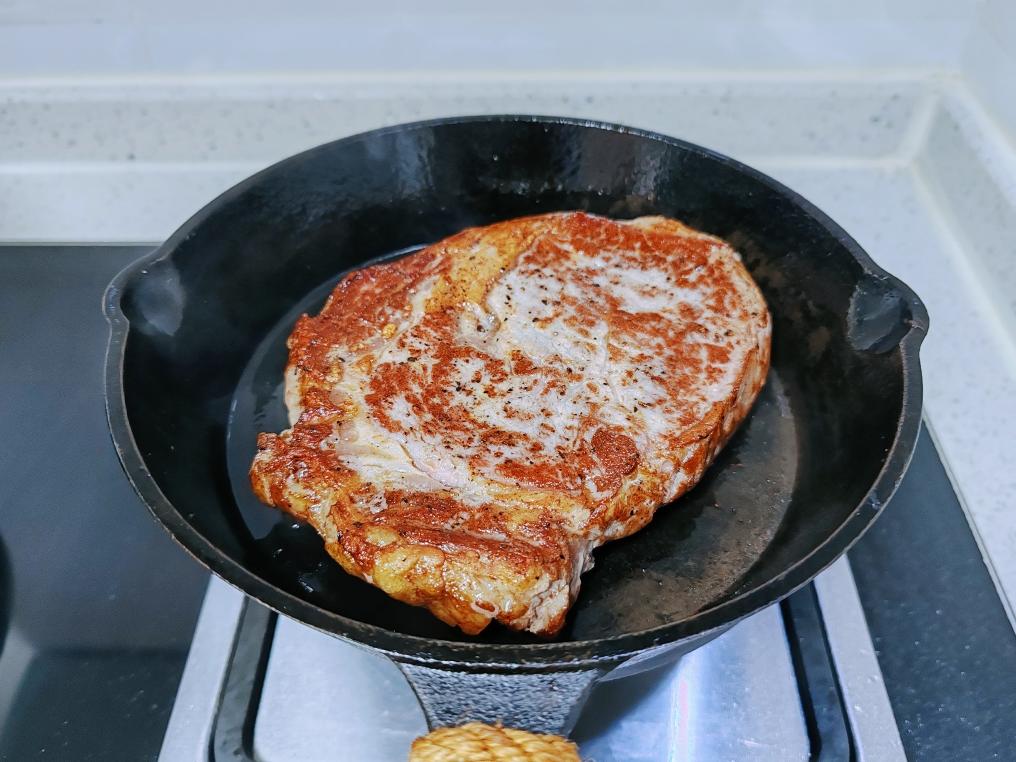 Flip and Baste Flip the steak