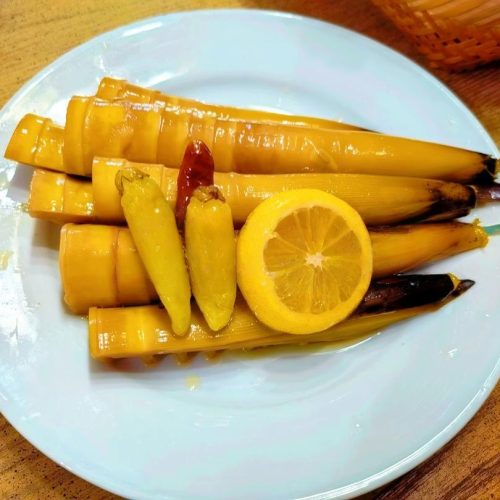 Pickled Bamboo Shoots with Chili Peppers