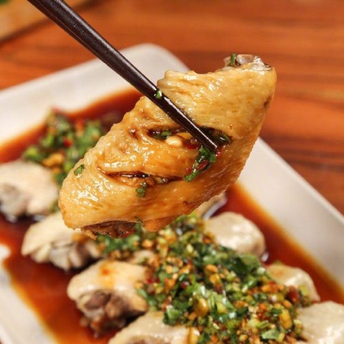 Poached Chicken Wings with Secret Dipping Sauce