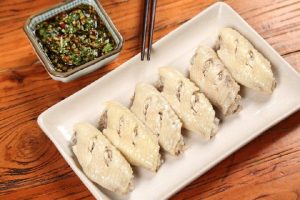 Poached Chicken Wings with Secret Dipping Sauce