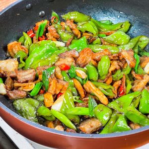 Pork Stir-fry with Green Peppers