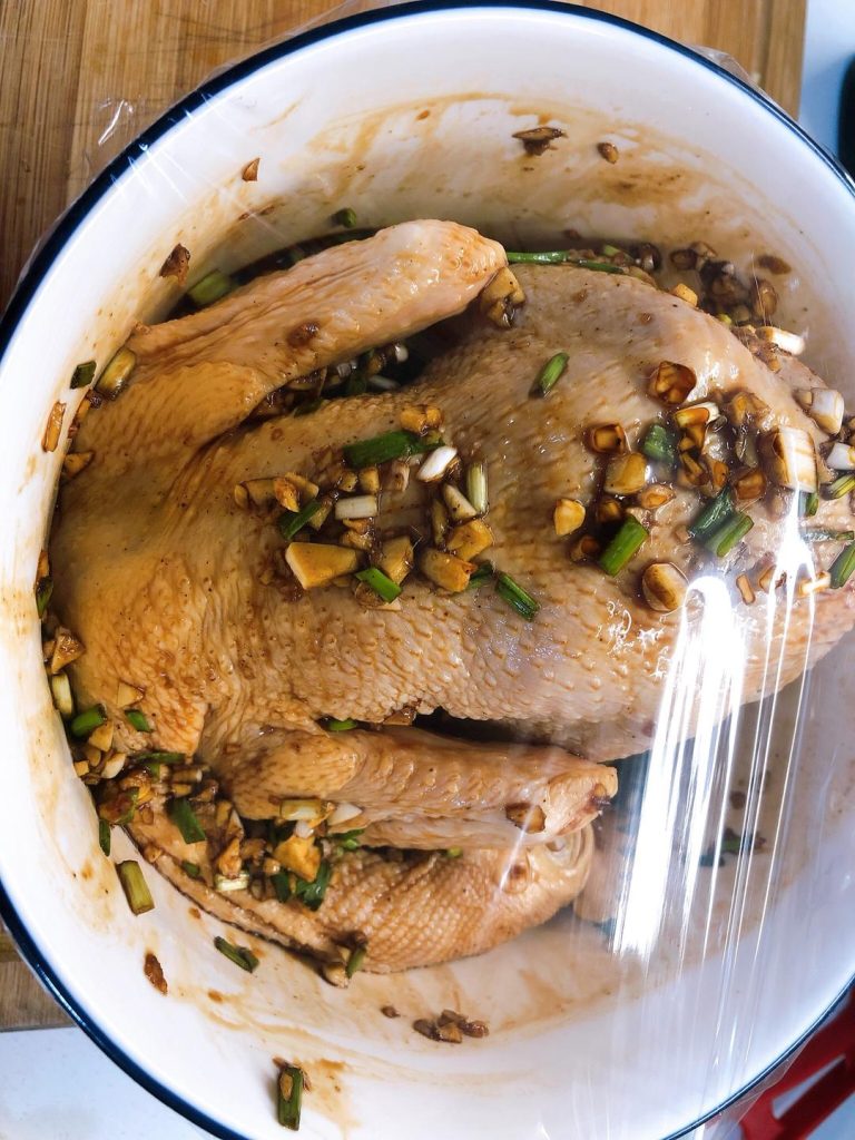 The "Massage" (Marinating)
