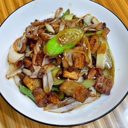 Scallion Pork Belly Stir-Fry