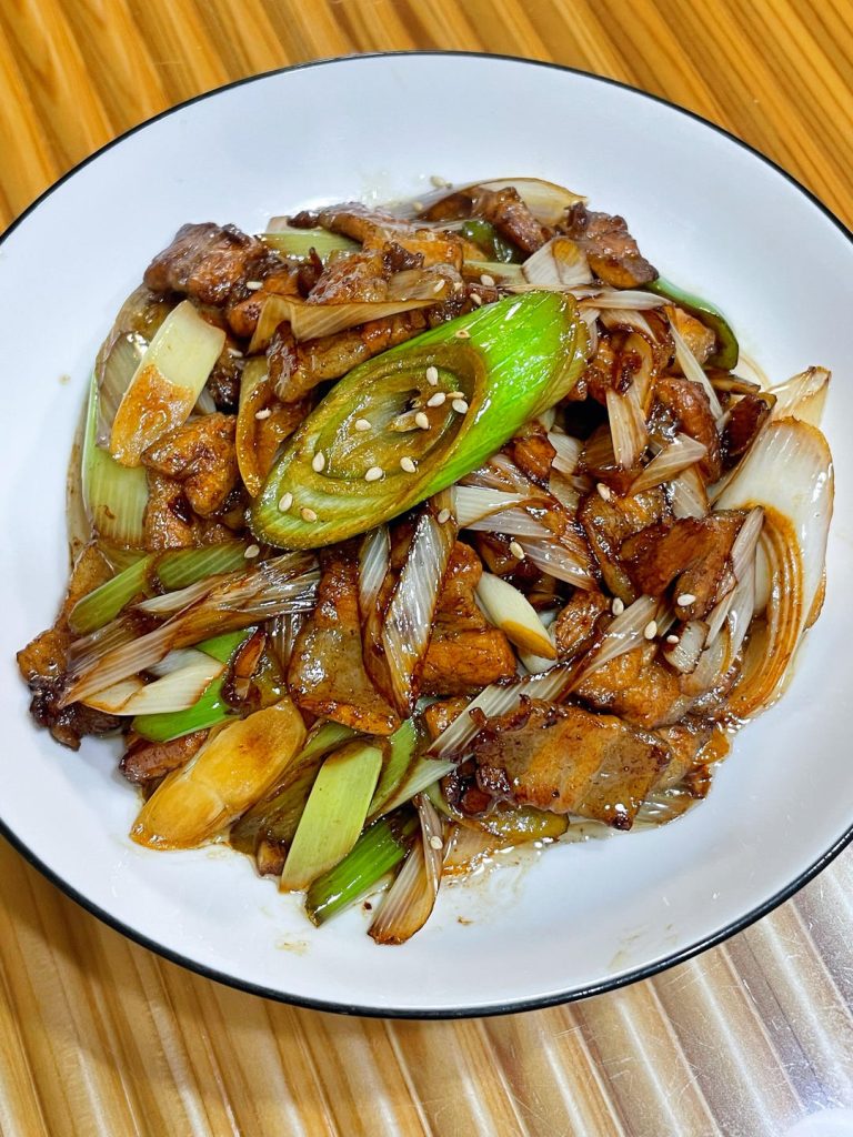 Scallion Pork Belly Stir-Fry