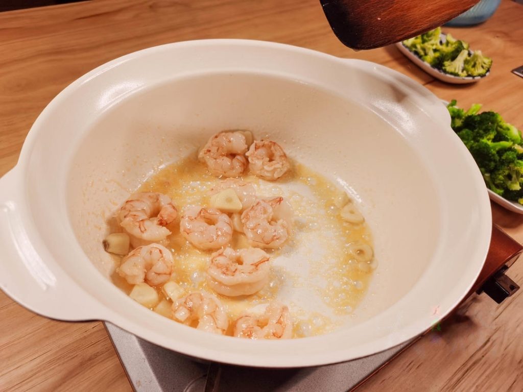 Sear the Shrimp