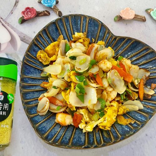 Stir-Fried Shrimp and Eggs with Lily Bulb