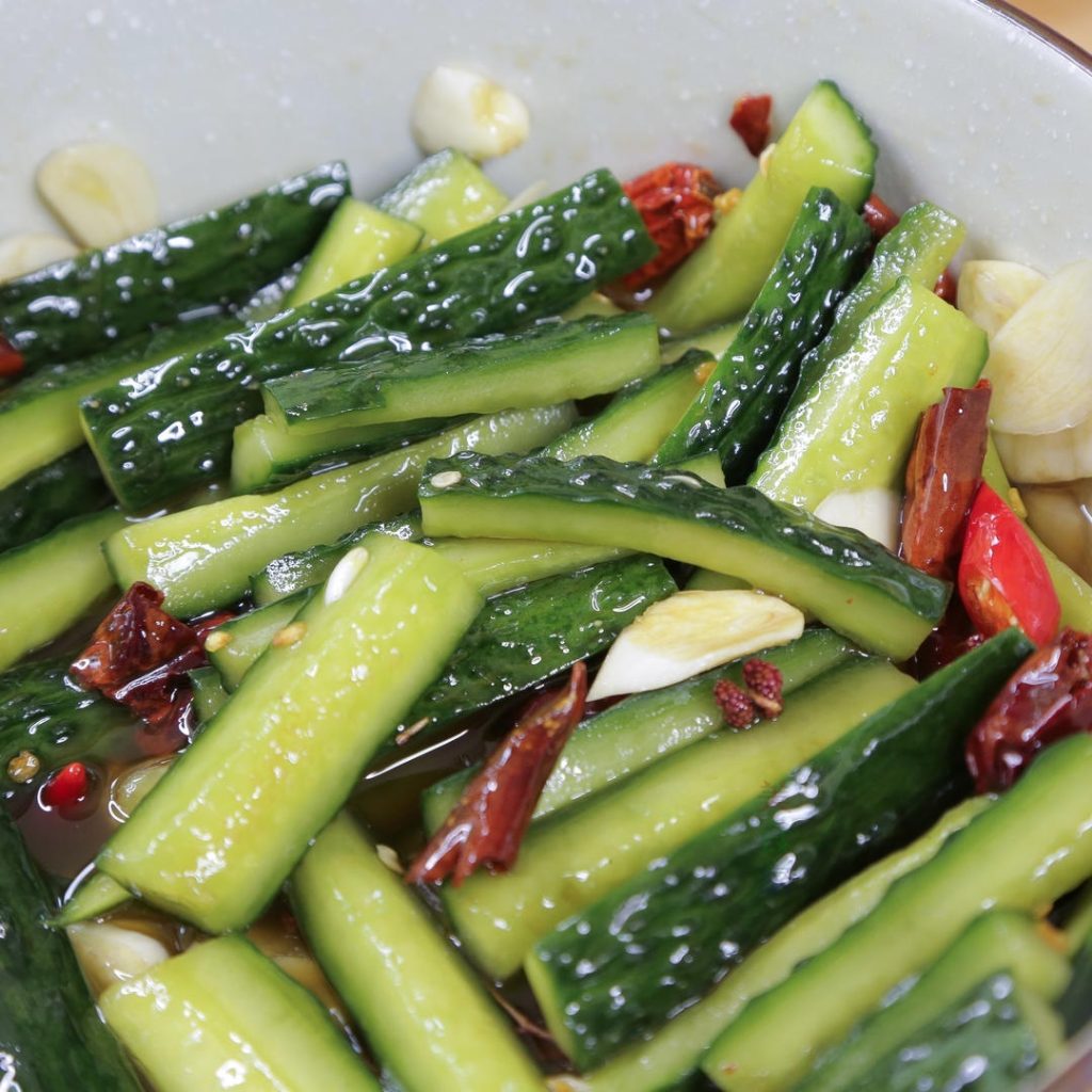 Sour and Spicy Cucumber Salad