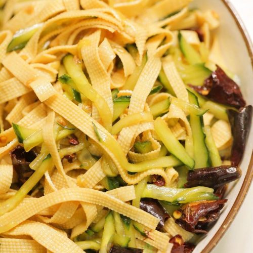 Spicy Cold Tofu Skin Salad