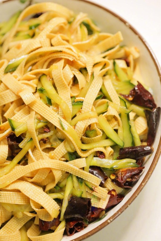 Spicy Cold Tofu Skin Salad
