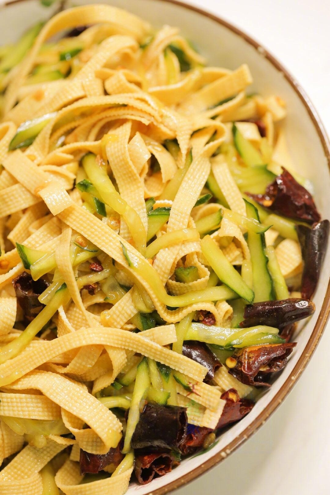 Spicy Cold Tofu Skin Salad