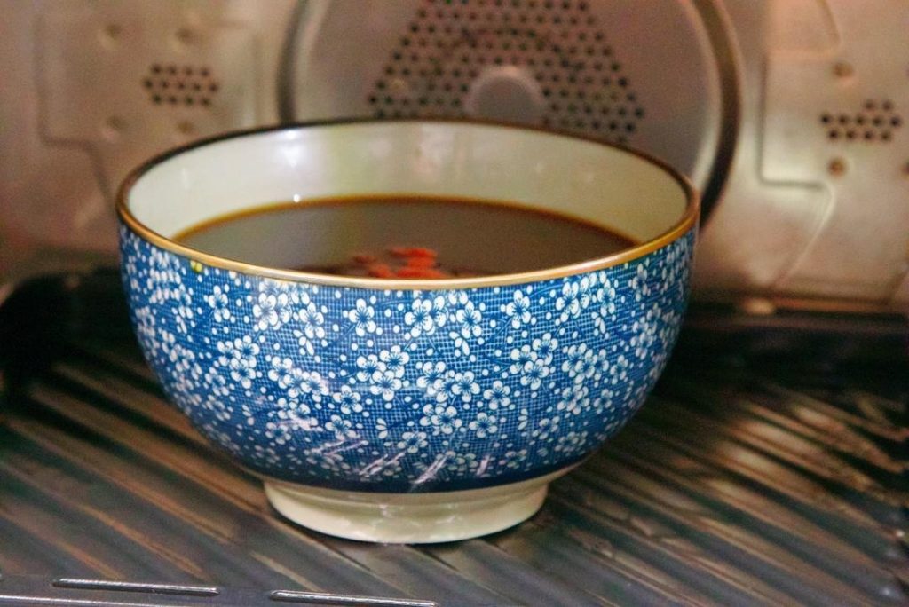 Steam Place the bowl into a steamer basket over a pot of boiling water