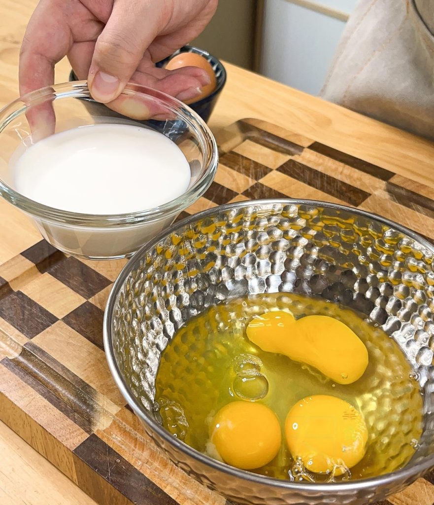 Mix the Egg Custard Base