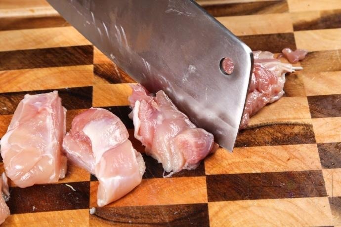 Prep the Chicken If your chicken thighs have bones, debone them