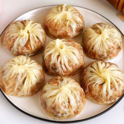 Sticky Rice Shumai with Mushroom and Pork