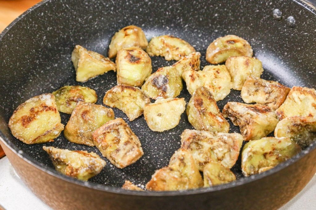 Pan-Fry the Eggplant