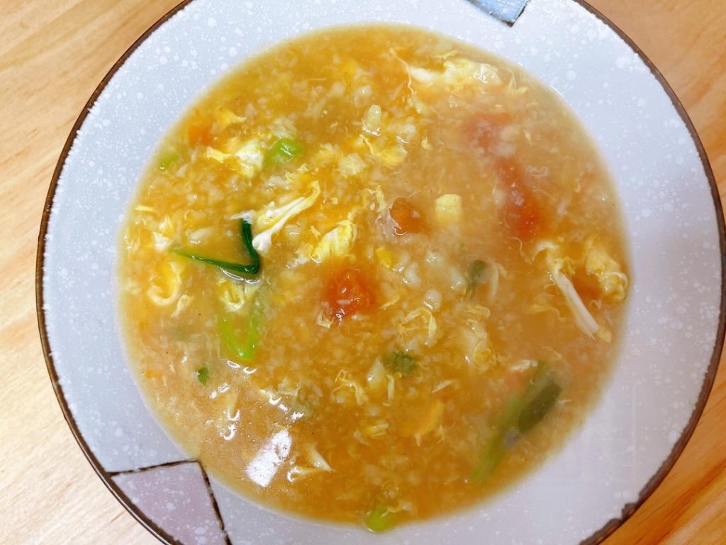 Tomato Egg Drop Soup with Dough Drops (Geda Tang)