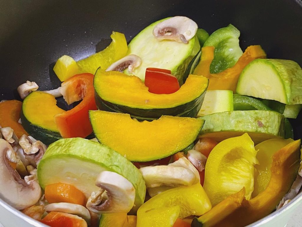 Add Remaining Vegetables
