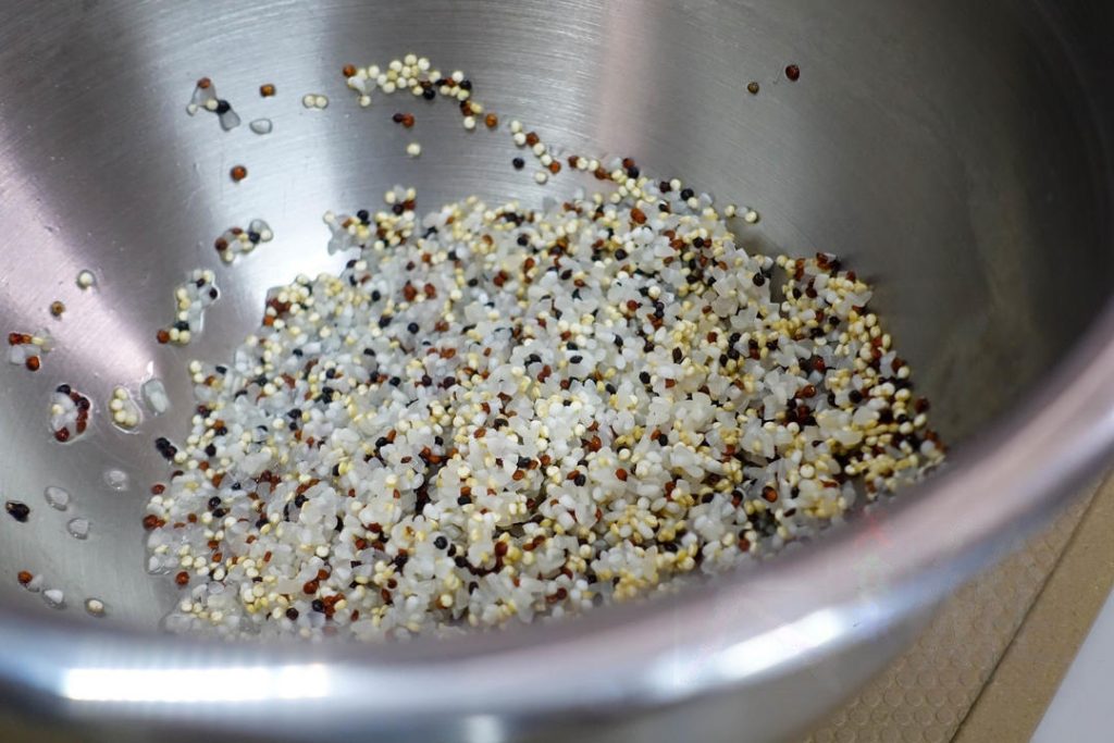 Wash your rice and quinoa mixture thoroughly.
