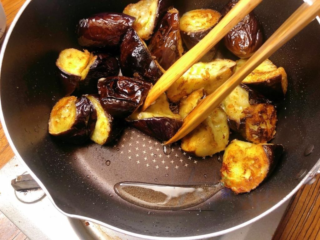 Pan-Fry the Eggplant