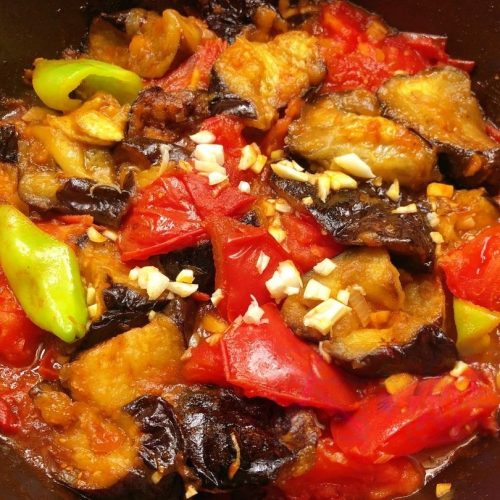 Braised Eggplant with Tomato
