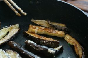 Pan-Fry the Eggplant