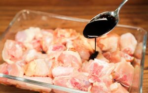 Marinate: In a large bowl, combine chicken with Shaoxing wine, light soy sauce, and dark soy sauce. Mix well by hand. Let it sit for at least 10 minutes.
