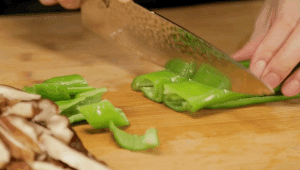 Veggie Prep: Cut your onions, peppers, celery, and mushrooms into uniform bite-sized pieces so they cook evenly.