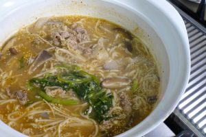Korean Beef Hot Pot Noodle Soup