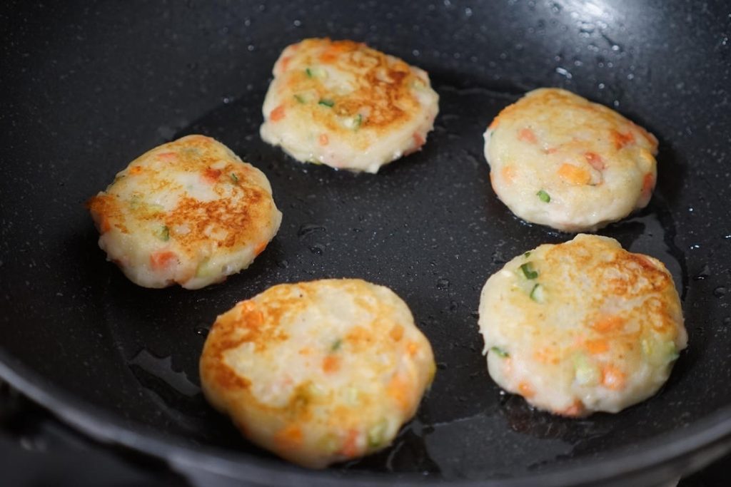 Fry slowly for about 2-3 minutes per side until they turn a beautiful golden brown.