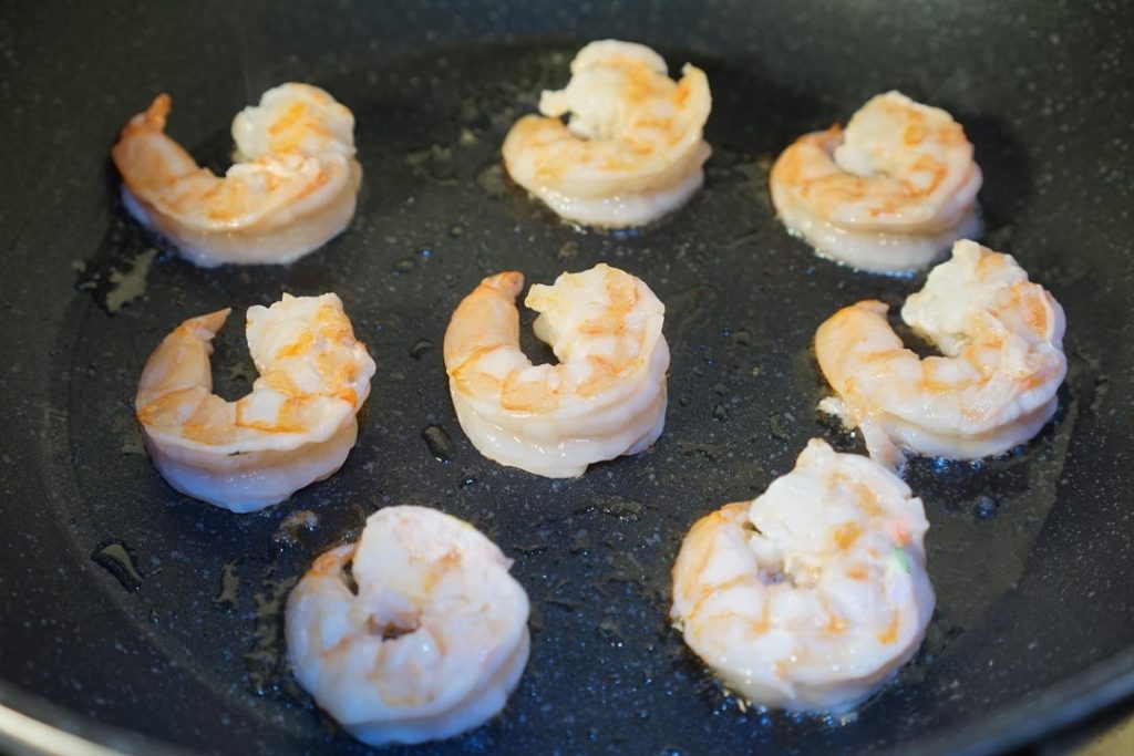 Sear the Shrimp
