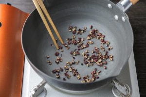 Toast and Crush Peppercorns