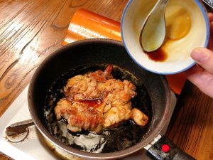 Braise: Once both sides are seared, pour your prepared diluted Teriyaki sauce mixture directly into the pan. Cover with a lid. Turn the heat to medium and simmer for 5 minutes.