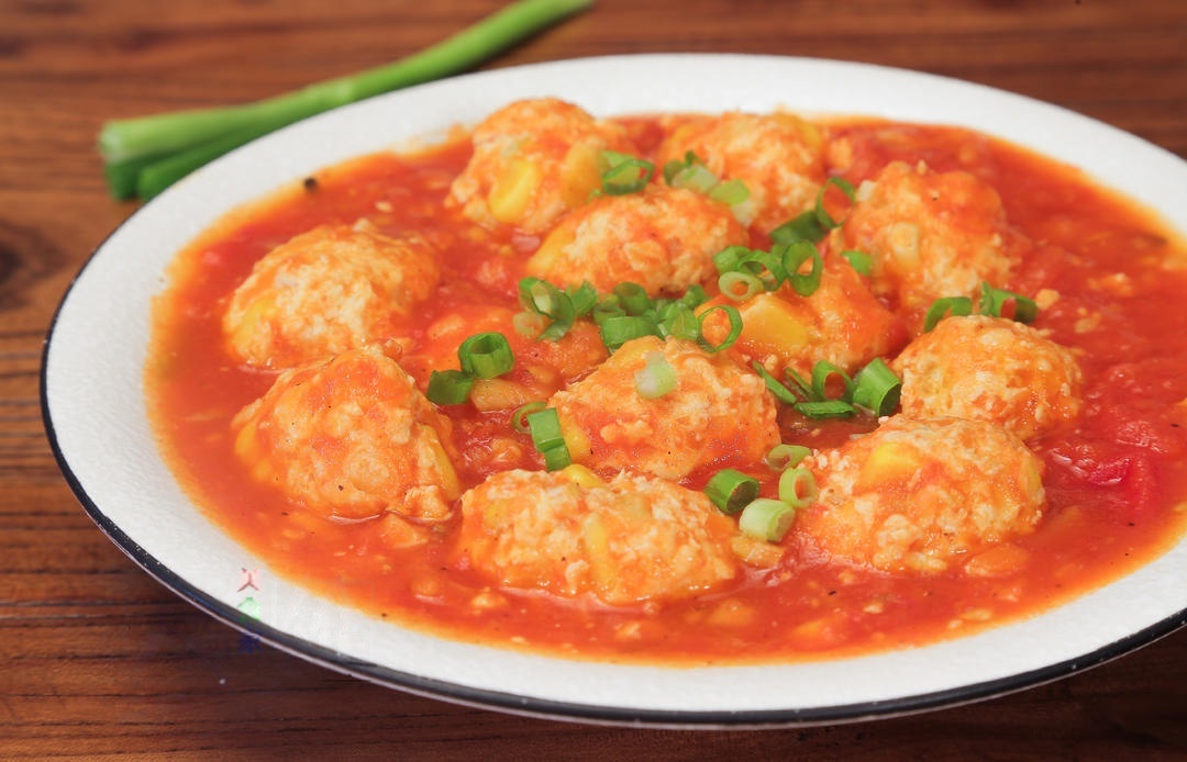 Tomato Corn Chicken Meatballs
