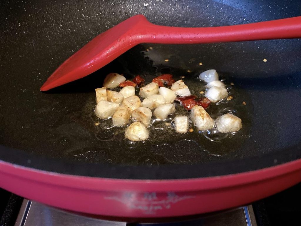 Sauté Aromatics (1 minute)