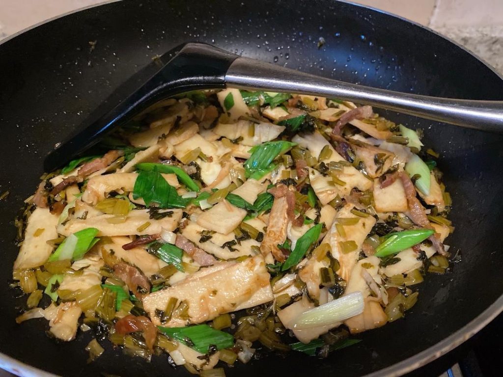 Finish with Green Garlic (30 seconds)