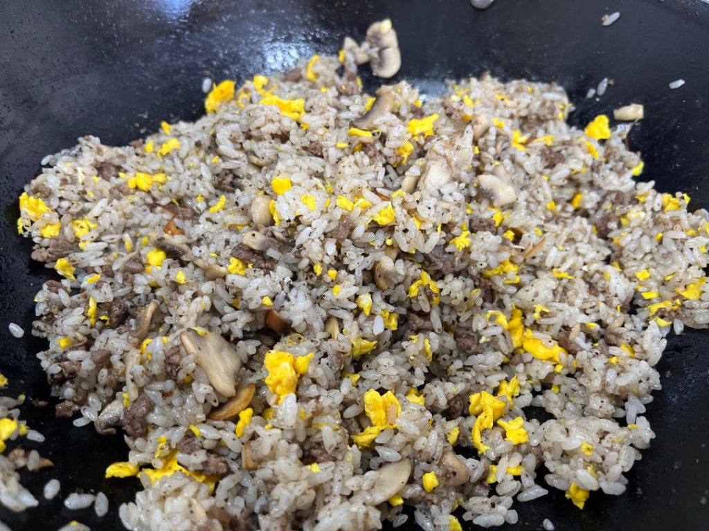 The Truffle and Greens Add the Black Truffle Sauce (about 2 tablespoons or to taste). Stir well to distribute the aroma. Finally, add the chopped greens.