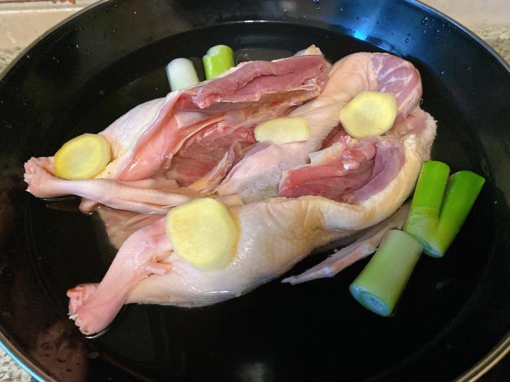 Blanch the Duck (10 minutes)
