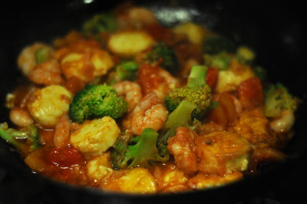 Braise and Finish Pour in ½ cup of water and bring to a simmer.