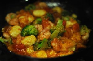 Braise and Finish Pour in ½ cup of water and bring to a simmer.