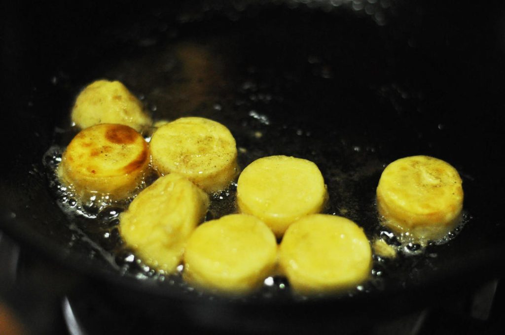 Coat and Fry the Tofu