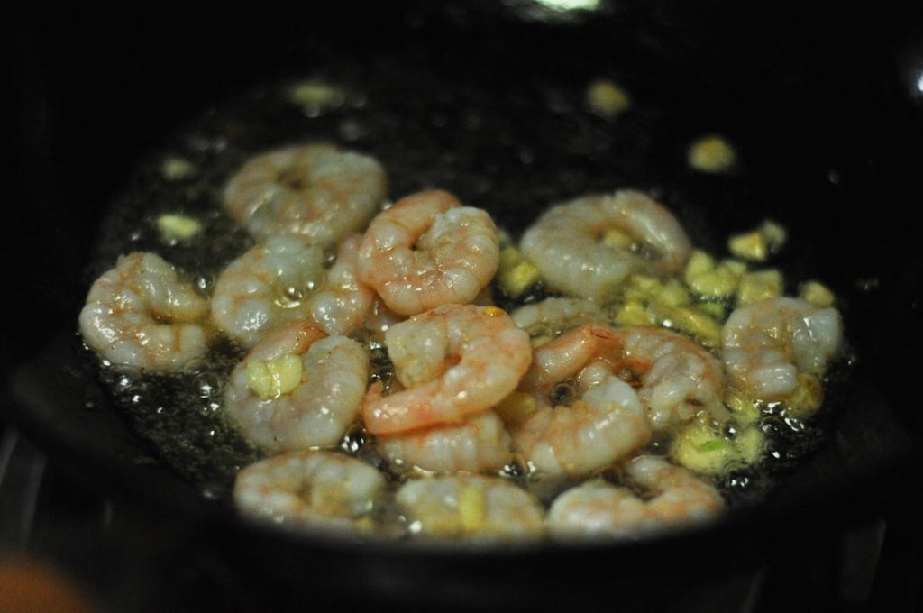 Sear the Shrimp