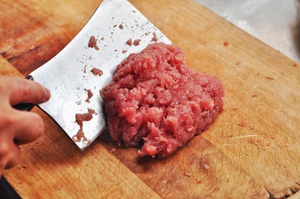 Chop the Meat: Dice your pork into small cubes (about the size of a pea). Place in a bowl and mix well with the cornstarch.