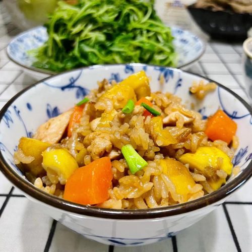 Easy Chestnut Chicken Rice (Ban Li Ji Rou Fan)